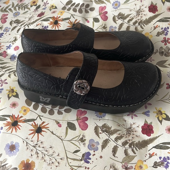 Algeria by PG.Lite floral black Maryjane’s 40 embossed comfortable shoes - Picture 5 of 13